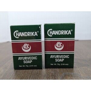 LOT OF 2 New In Box Chandrika Ayurvedic Soap Vegan All Skin Types Made In India